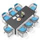 Option Table-Black&Chair-Blue