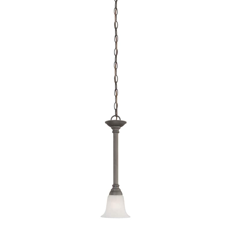 Riva 6-inch Wide 1-Light Mini Pendant in Painted Bronze - 6in W x 6in D x 21in H - Painted Bronze