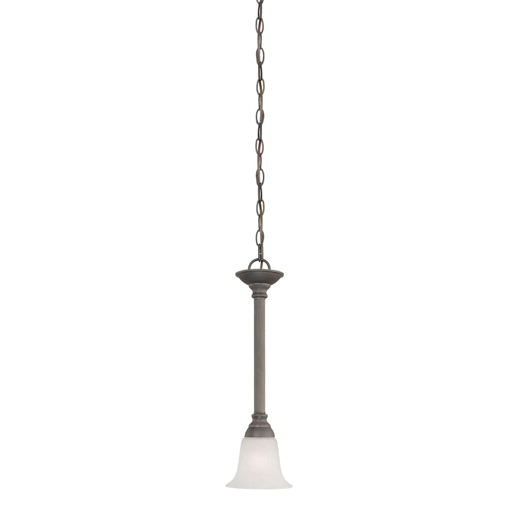 Riva 6-inch Wide 1-Light Mini Pendant in Painted Bronze - 6in W x 6in D x 21in H
