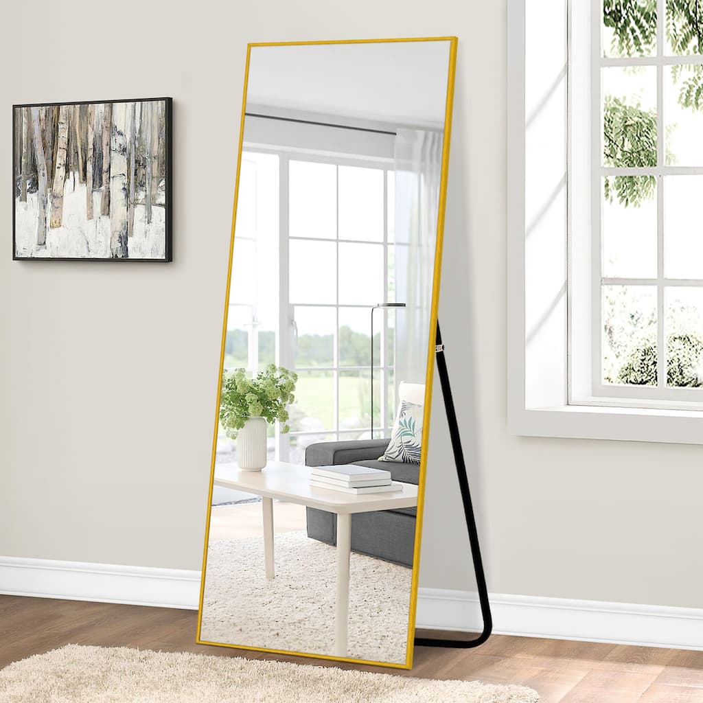 Framed Floor Mirror Standing Holder Full Length Mirrors