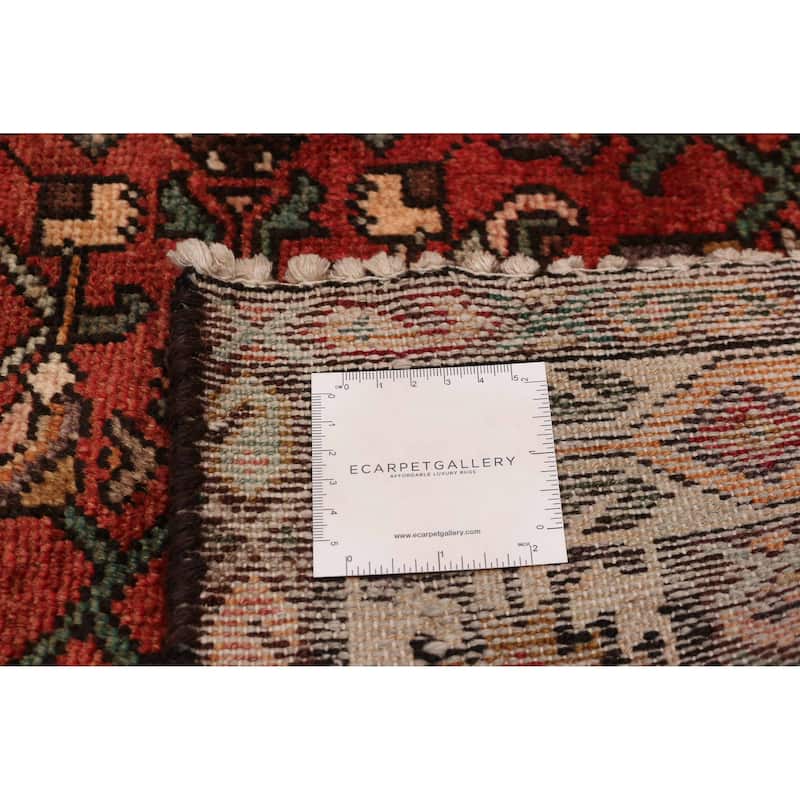 ECARPETGALLERY Hand-knotted Andelz Red Wool Rug - 3'10 x 10'0