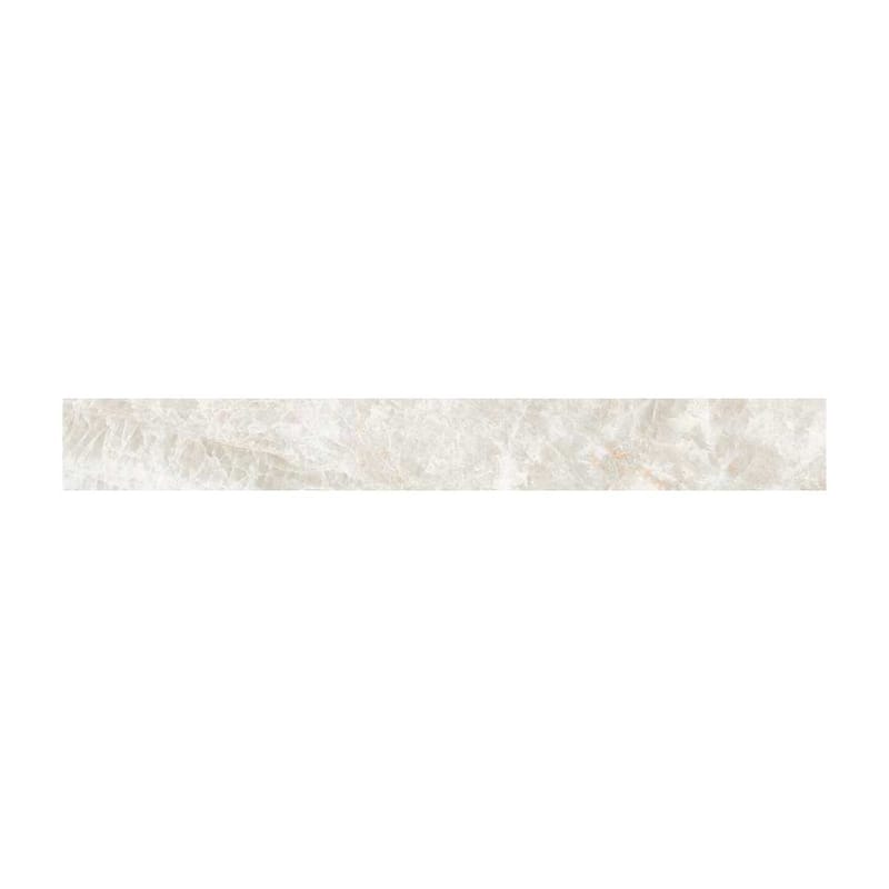 Galleria White 3x24 Semi-Polished Porcelain Bullnose Tile Trim - 3 x 24 - 1-Piece - 3 x 24 - 1-Piece