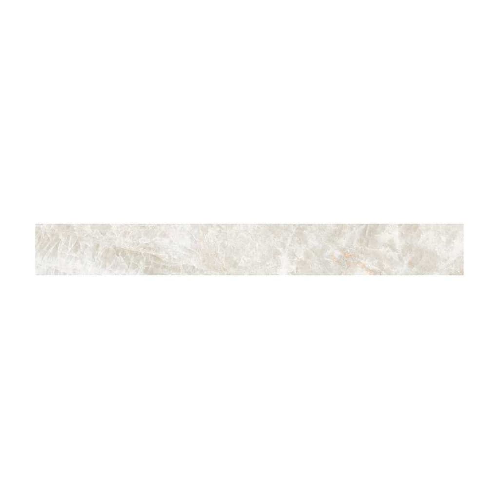 Galleria White 3x24 Semi-Polished Porcelain Bullnose Tile Trim - 3 x 24 - 1-Piece