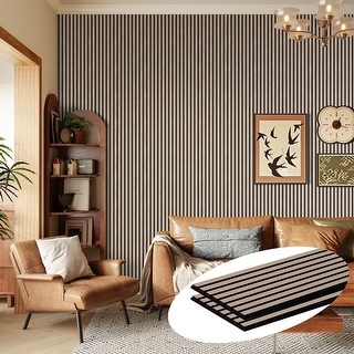 2Pcs Wood Slat Acoustic Wall Panels