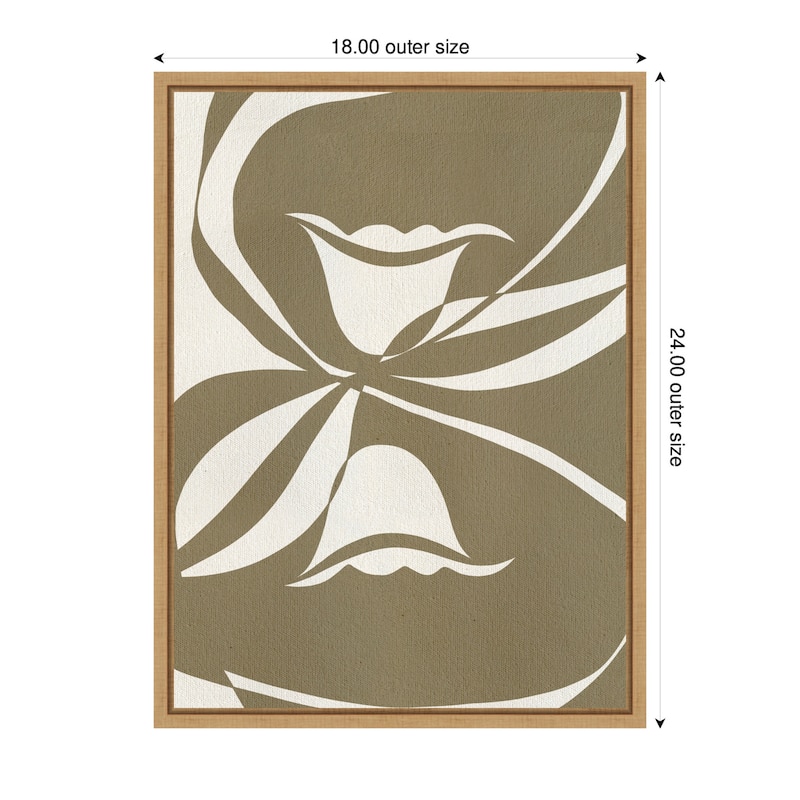 Kate and Laurel Sylvie Boundby Beauty 2 Framed Canvas by Shatha Al Dafai