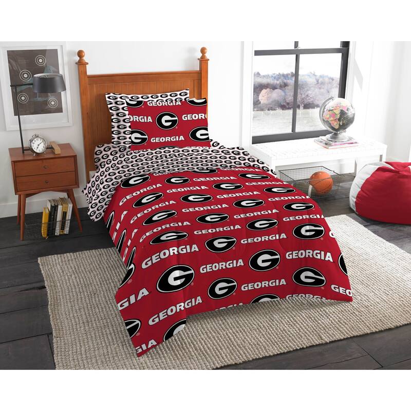 NCAA Rotary 5-piece Twin Bed in a Bag Set