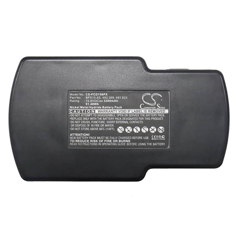 Battery for Festool PS 400 T15+3 TDK15.6 491 823 492 269 6S BPS15 BPS15.6 - Black