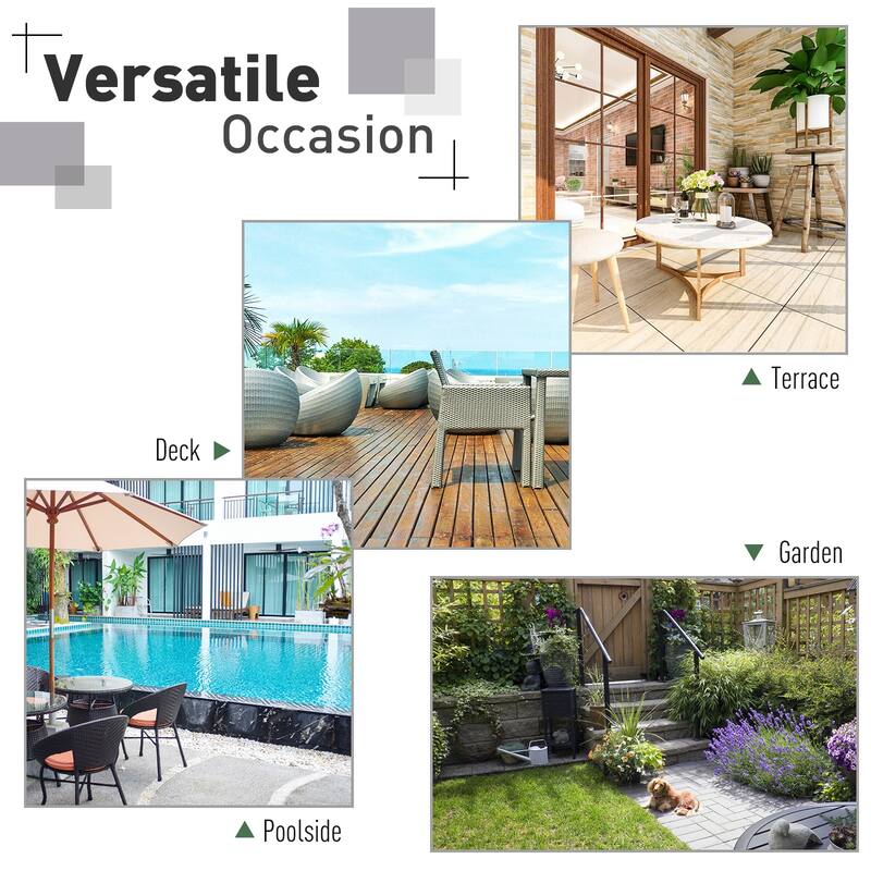 Outsunny 3-Piece Wicker Patio Furniture Sets, Rattan Conversation Sets, Sectional sofa set with Cushioned Lounge Chaise