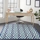 preview thumbnail 1 of 40, Nourison Grafix Modern Geometric Area Rug 5'3" x 7'3" - White/Blue - Rectangle