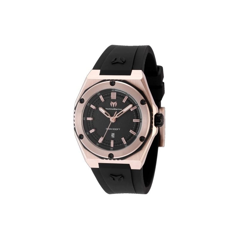 Technomarine Women's TM-416047 CORAL Quartz 3 Hand Black Dial Watch