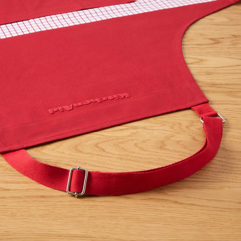 KITCHENAID Gourmet Series Gridlines Big Chef Apron, Water & Stain Resistant