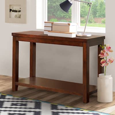 Ambelle Transitional Cherry 48-inch Solid Wood 1-Shelf Sofa Table by Furniture of America