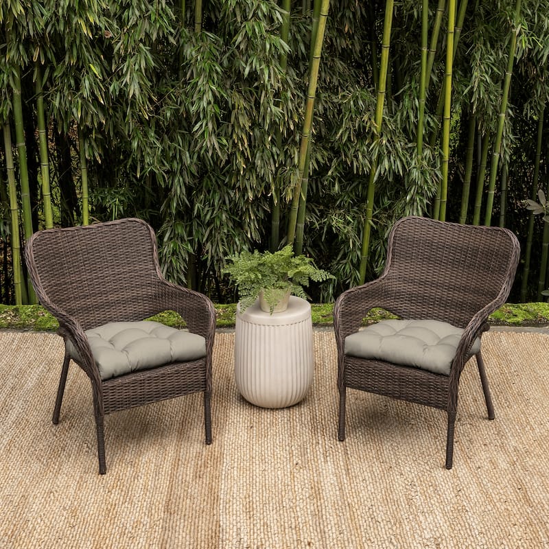 ARDEN earthFIBER Outdoor Wicker Chair Cushion, 2 Pack, 20 x 18