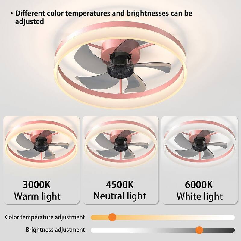 20'' Remote Control Ceiling Fan with Dimmable LED