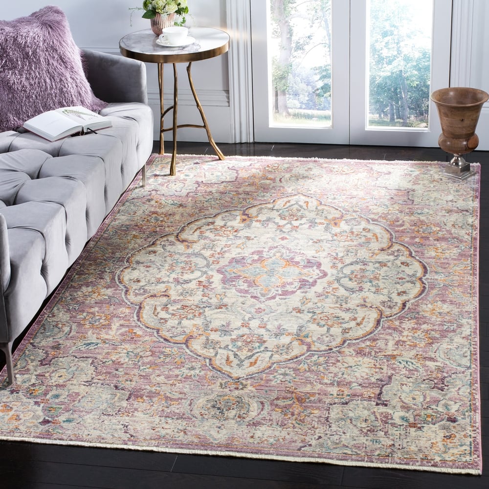 SAFAVIEH Illusion Tricia Vintage Boho Oriental Viscose Medallion Rug