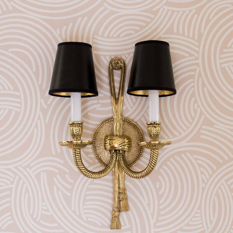 Crystorama 2 Light Olde Brass Cast Brass Wall Mount I - 8'' W x 15'' H x 5.5'' D