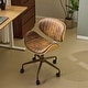 preview thumbnail 35 of 42, PU Curved Office Chair With Antique Bronze Base