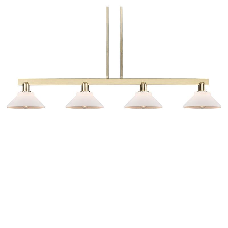 Innovations Lighting 716-4I-8-52 Orwell Linear Orwell 4 Light 52" Wide - Champagne Bronze / Matte White