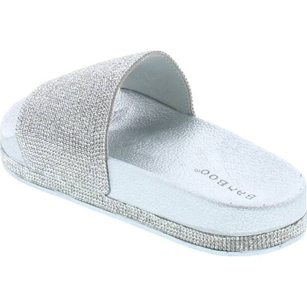 Shop Bamboo Womens Dazzling 01s Open Toe Jeweled Rhinostone Slide