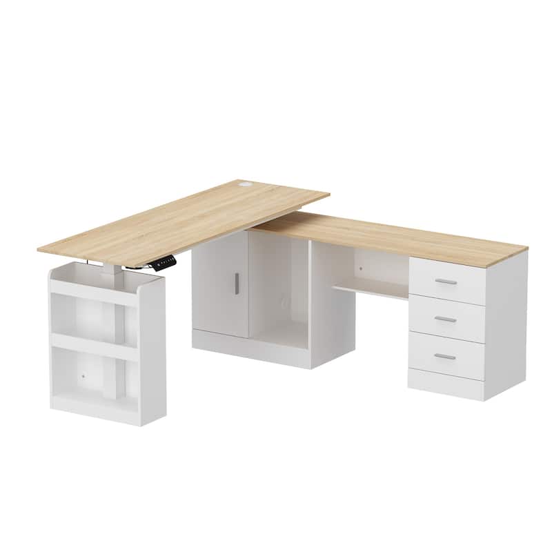 63"W Versatile Standing Desk Aesthetic with Height Customization Table