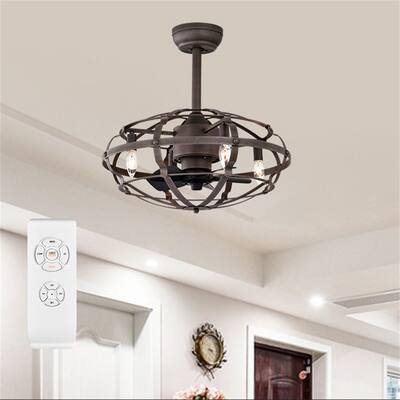 Enclosed Ceiling Fan Indoor with Remote Control