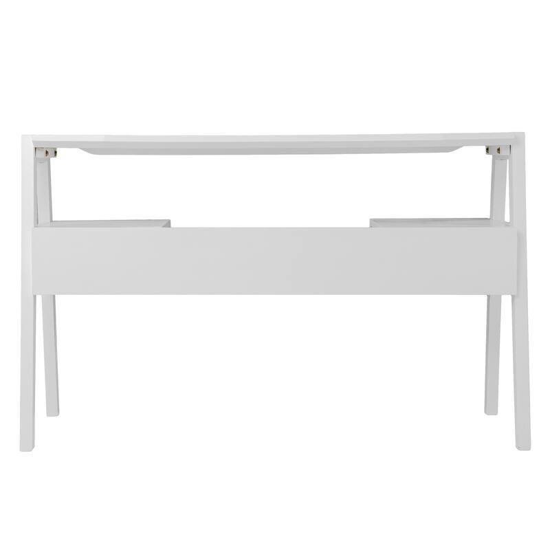 Harper Blvd Carmona Midcentury Modern White Wood Desk with Storage