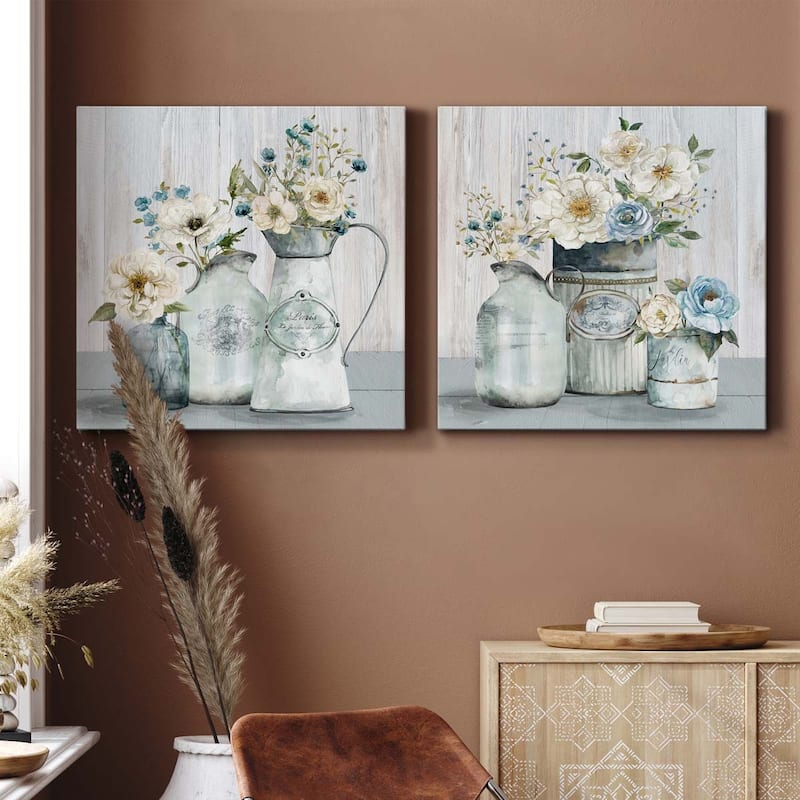 French Garden Flowers I-Premium Gallery Wrapped Canvas - Ready to Hang