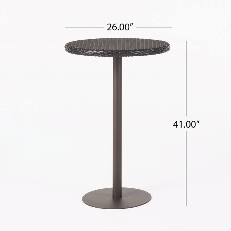 Outdoor 26" Round PE Rattan Bar Table