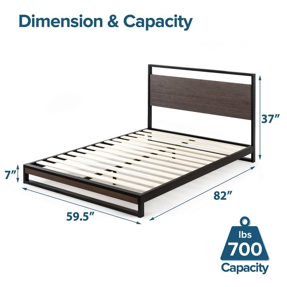 Priage by ZINUS Bamboo and Metal Platform Bed Frame