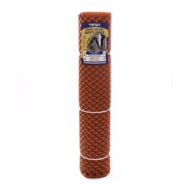 Tenax 4 ft. H X 50 ft. L HDPE Plastic Safety Fence Orange Tenax 4 ft. H X 50 ft. L HDPE Plastic Safety Fence Orange