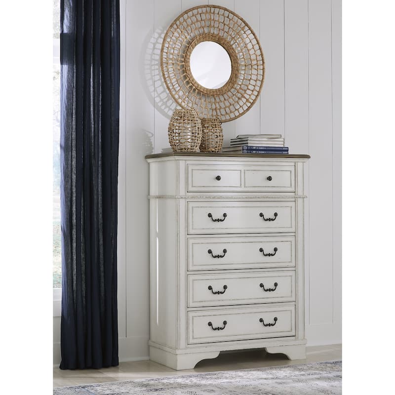 Signature Design by Ashley Blendon White/Brown Chest of Drawers