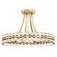 preview thumbnail 1 of 2, Clover 4 Light Aged Brass Ceiling Mount - 18'' W x 12'' H