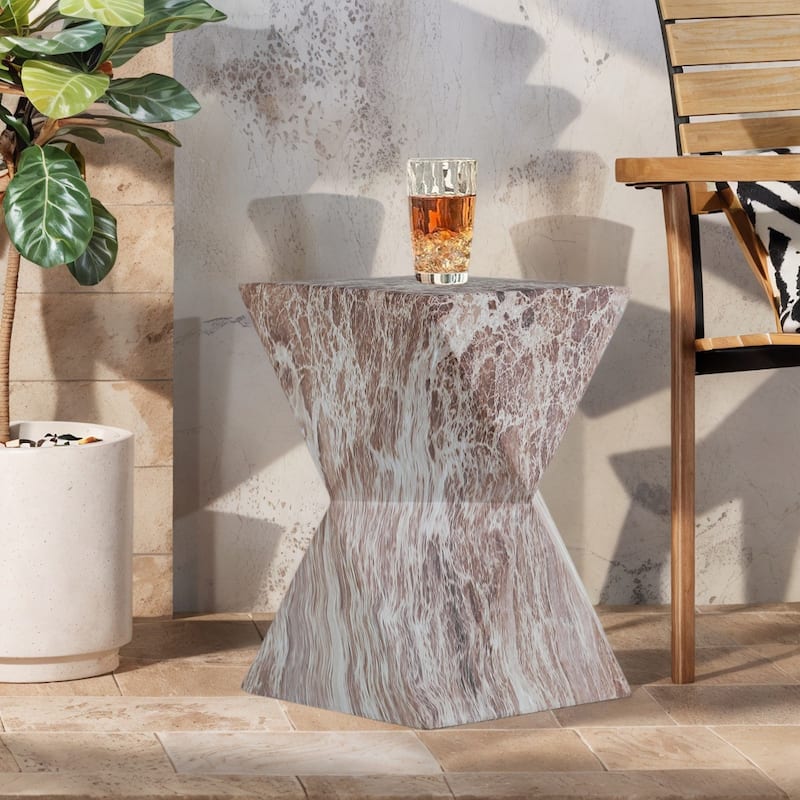 Modern Small Irregular Shape Side Table for Indoor and Outdoor Use