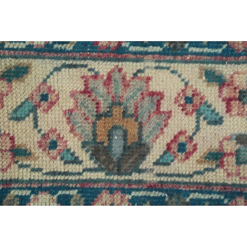 Hand Knotted Oriental 100% Wool Carpet Traditional Floral Pink Tabriz Area Rug - 6' 3'' X 4' 7''