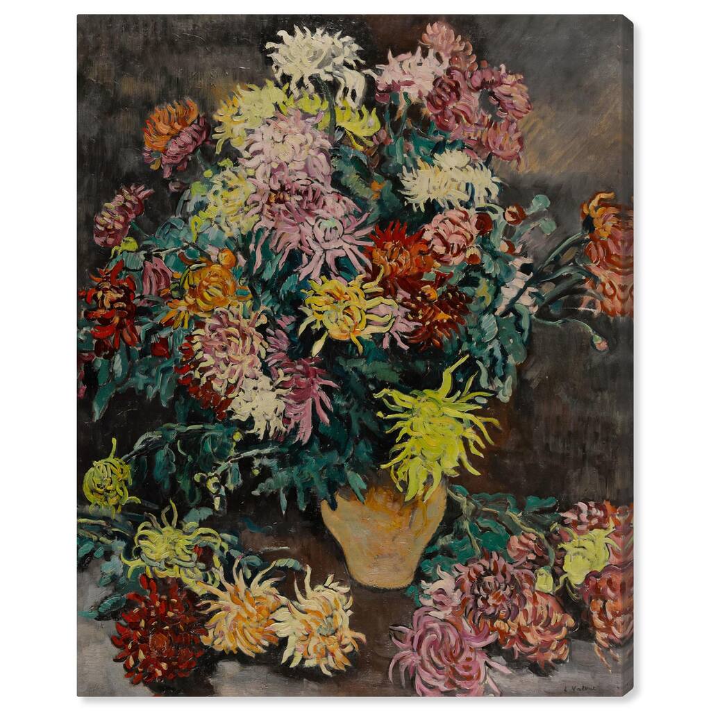 Louis Valtat Dahlias Canvas by Art Remedy, Gallery Wrapped