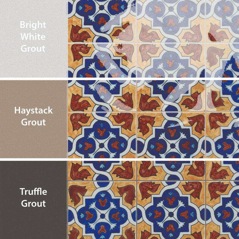 Merola Tile Provincial Deco Alhambra 6" x 6" Porcelain Wall Tile - (1 Tile)