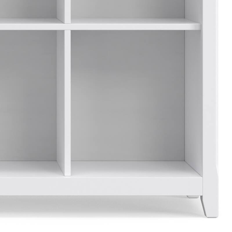 WYNDENHALL Halifax SOLID WOOD 57 inch Wide Transitional 8 Cube Bookcase Storage Sofa Table - 57"W x 15.75" D x 33" H