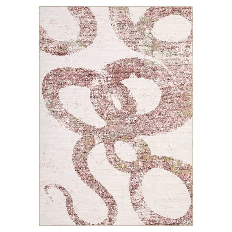 Modern Washable Area Rug Animal Snake Pattern Rug Home Decor Snake Carpet, Low Pile Non Slip Rug