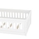 preview thumbnail 93 of 94, White Bed Frame Montessori Bed Twin Size Toddler Floor Bed with Guardrails and Door for Children Boys Girls Kids Playroom