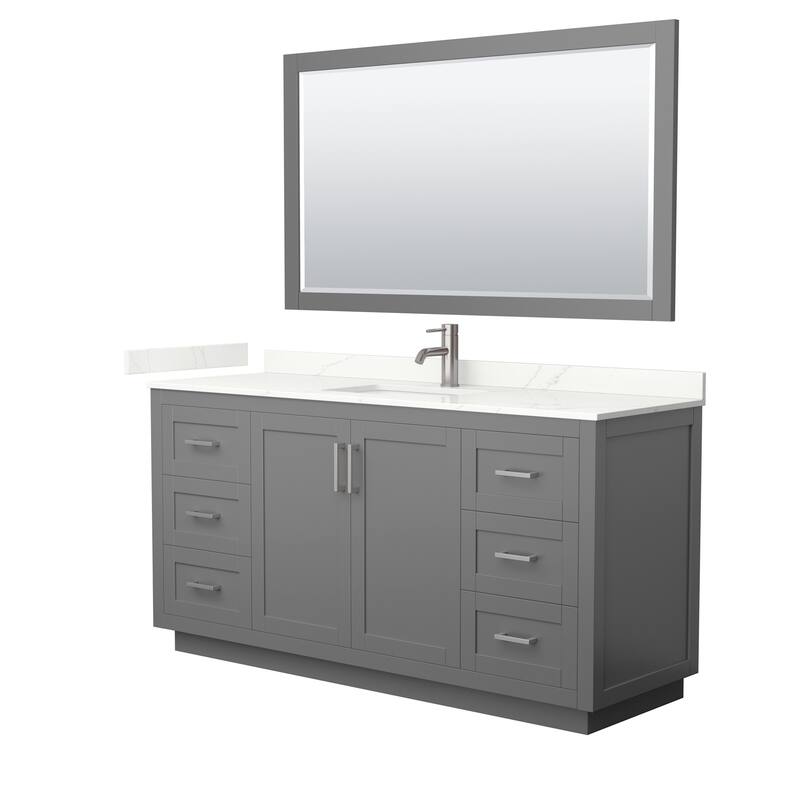 Wyndham Collection WCF292966S-QTZ-UNSM58 Miranda 66" Free Standing