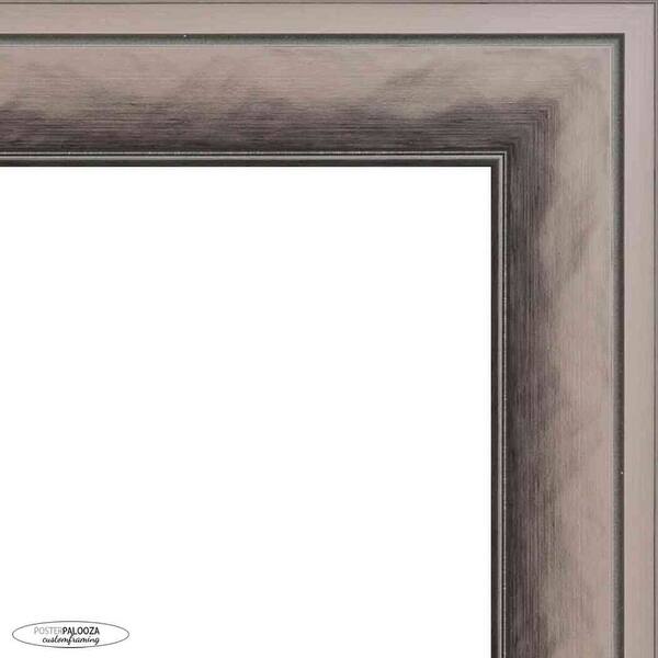 15x11 Contemporary Pewter Complete Wood Picture Frame with UV Acrylic, Foam Board Backing