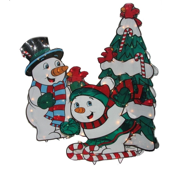 Lighted Three-Piece Snowmen Set