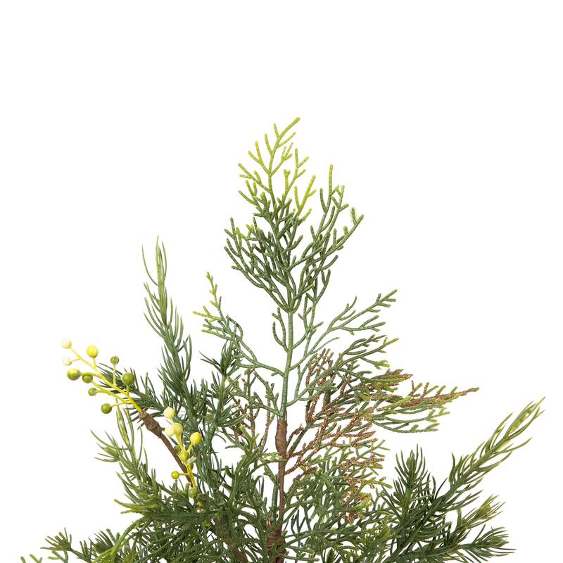 Berries and Pinecones with Burlap Base Artificial Christmas Tree - 20" - Unlit