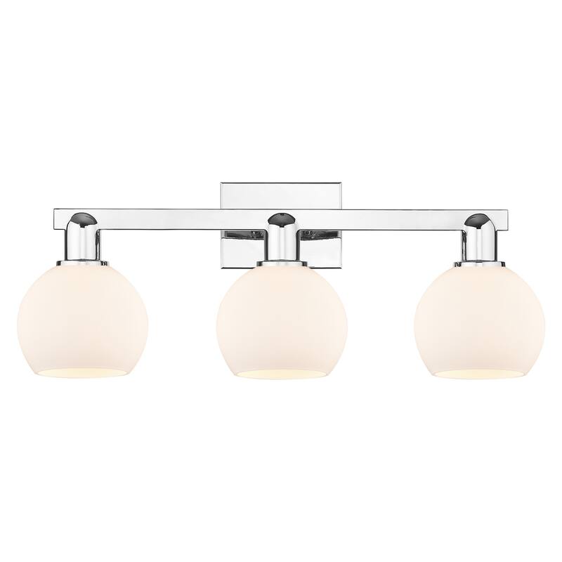 Innovations Lighting 716-3W-10-25 Athens Vanity Athens 3 Light 25" - Polished Chrome / Matte White