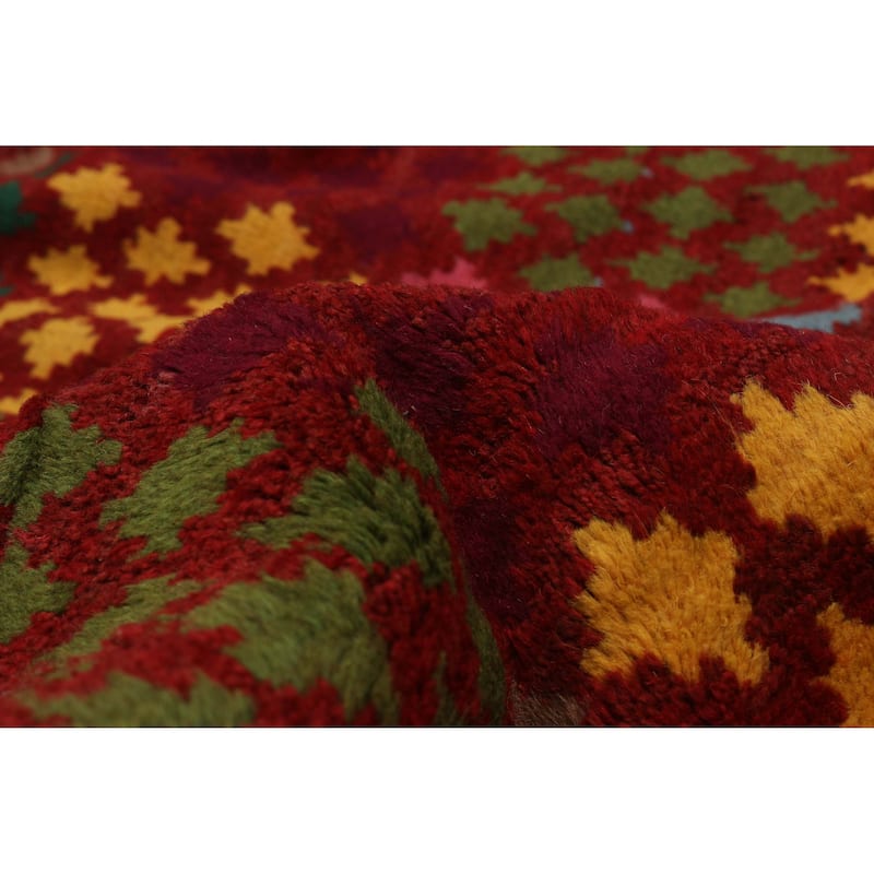 ECARPETGALLERY Hand-knotted Akhjah Red Wool Rug - 6'10 x 9'2