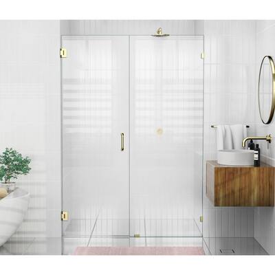 Glass Warehouse 78" x 57.25" Frameless Shower Door - Wall Hinge