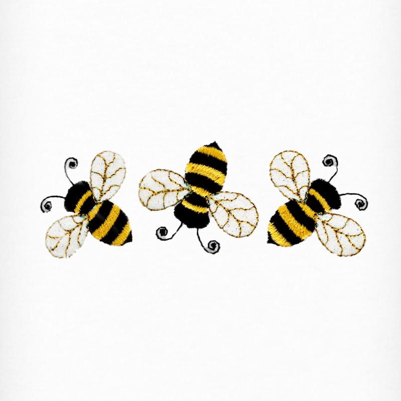 Authentic Hotel and Spa Bee Dance - Embroidered Luxury 100% Turkish Cotton Hand Towel (Set of 2)