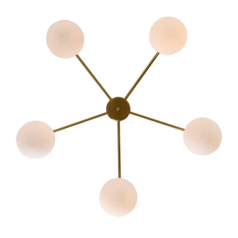 6 Lights Globe Mid Century Chandelier Sputnik Modern Pendant Lighting