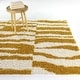 preview thumbnail 1 of 3, Demeter Modern Shag Area Rug 5'3" x 7' - Gold