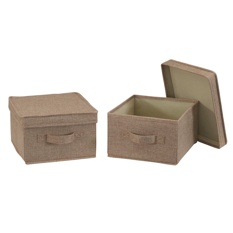 Household Essentials Storage Box with Fully Removable Lid, Set of 2